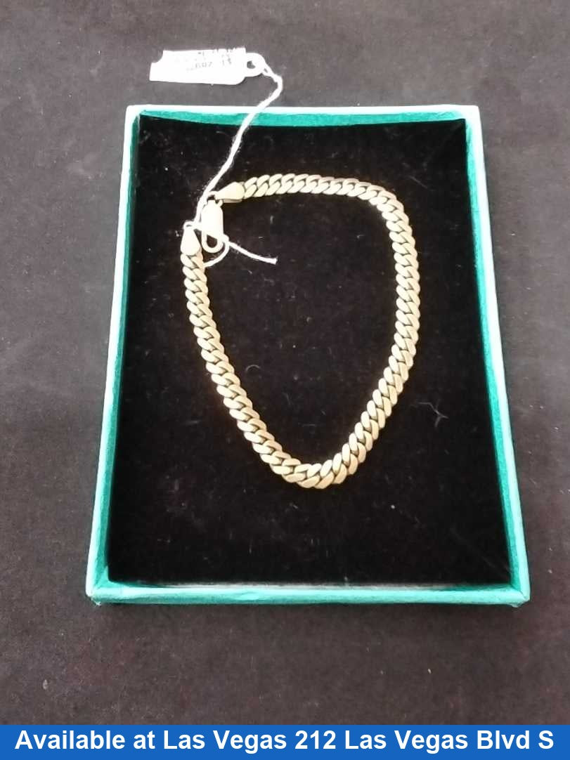 Cuban Link Bracelet - Yellow Gold 10k (.417) 12.3 grams 8 inch
