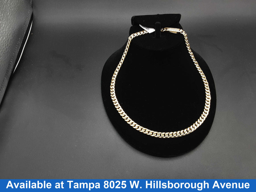 Cuban Link Chain - Yellow Gold 14k (.585) 17 grams 16 inch