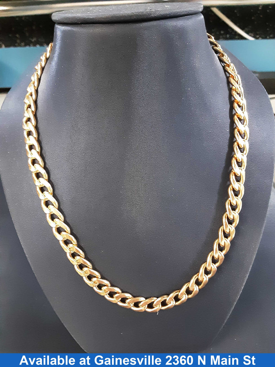 Cuban Link Chain - Yellow Gold 10k (.417) 55.4 grams 22 inch