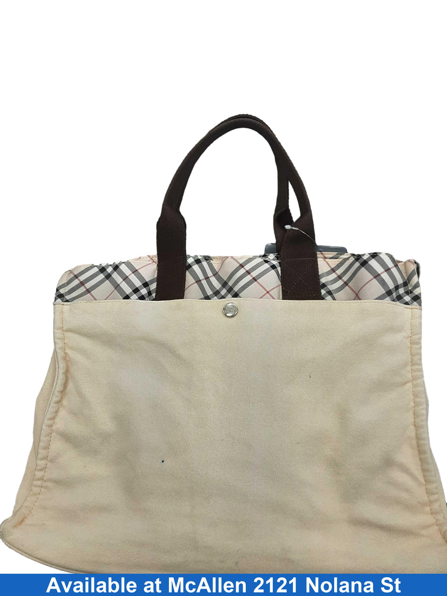 Burberry Nova Check Tote Beige / Tan Purse / Handbag