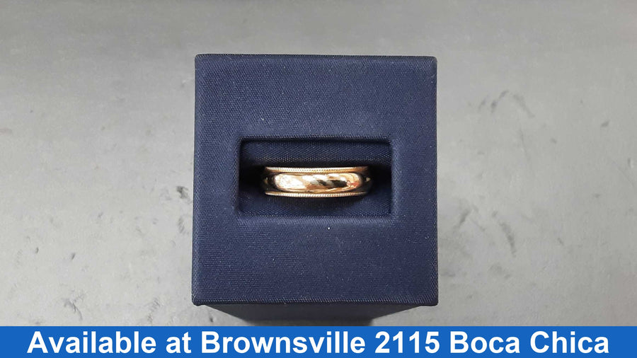 Ring - Wedding Band - Yellow Gold 14k (.585) 4.1 grams Size 8.5