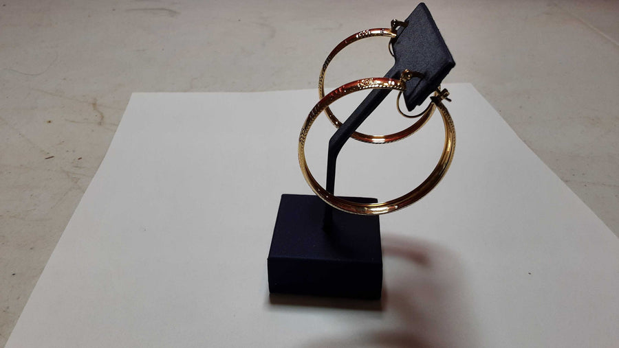 Bangle Earrings - Tricolor Gold 14k (.585) 5.2 grams