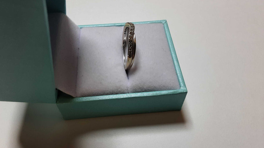 Ring - Wedding Set - White Gold 14k (.585) 10.2 grams Size 7.5