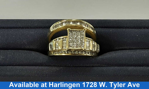 Ring - Wedding Set - Yellow Gold 10k (.417) 6.9 grams Size 7