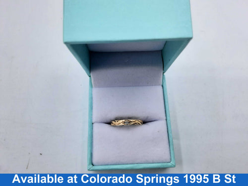 Women's Ring - Anniversary - Yellow Gold 14k (.585) 1.1 grams Size 4.5
