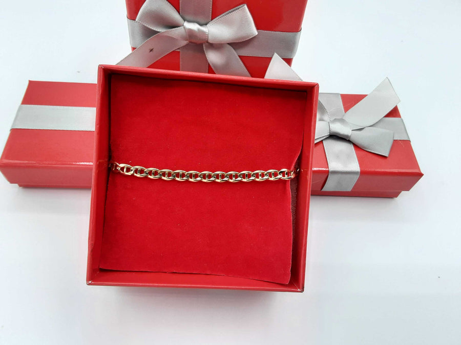 Link Bracelet - Yellow Gold 14k (.585) 6.2 grams 7 inch