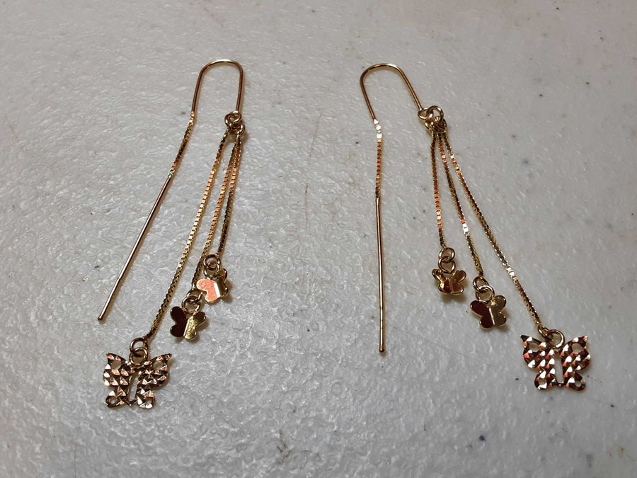 Jacket Earrings - Yellow Gold 10k (.417) 2.3 grams