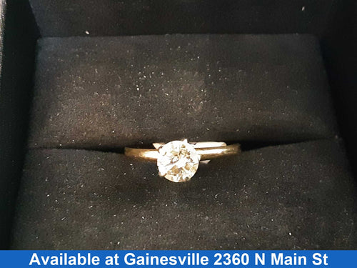 Women's Ring - Solitaire - Yellow Gold 10k (.417) 1.8 grams Size 7.5