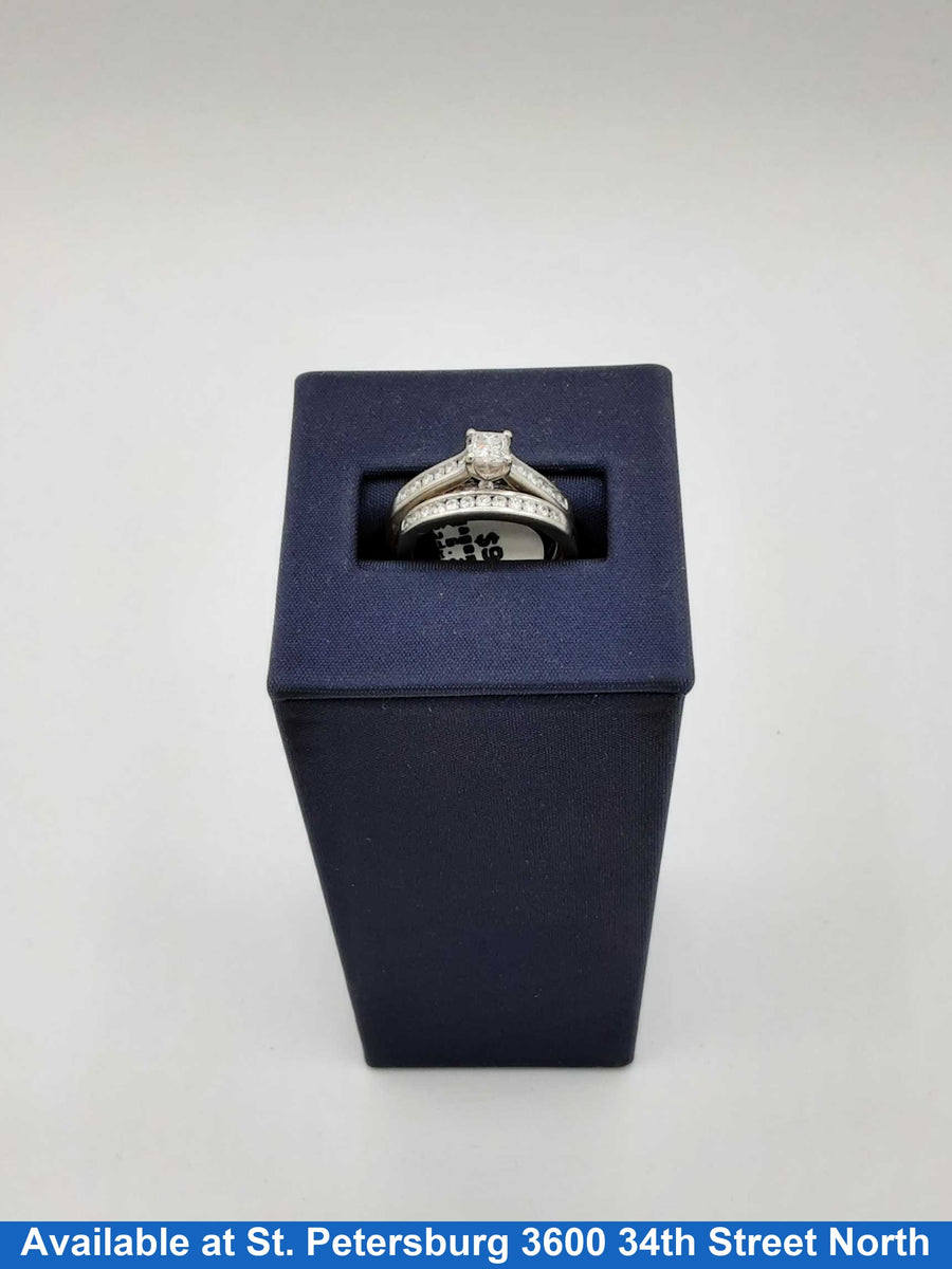 Ring - Engagement Set - White Gold 14k (.585) 6.2 grams Size 5