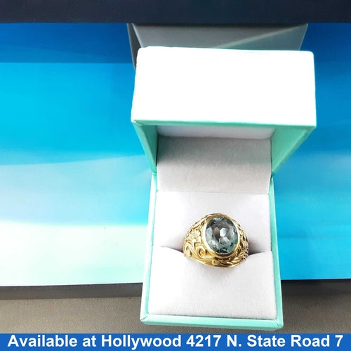 Men's Ring - Yellow Gold 18k (.750) 9.3 grams Size 7