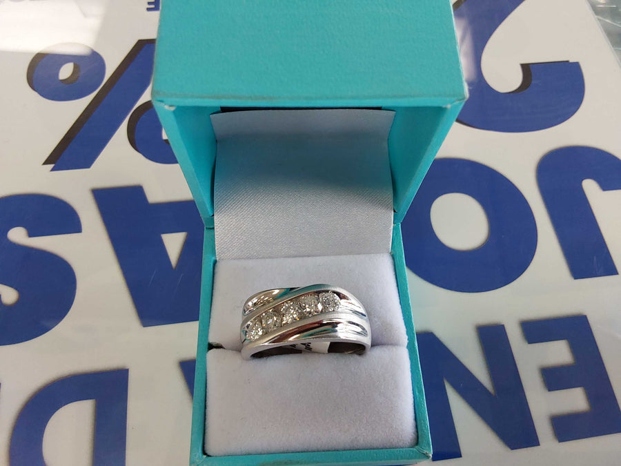 Ring - Wedding Band - White Gold 14k (.585) 9.8 grams Size 13