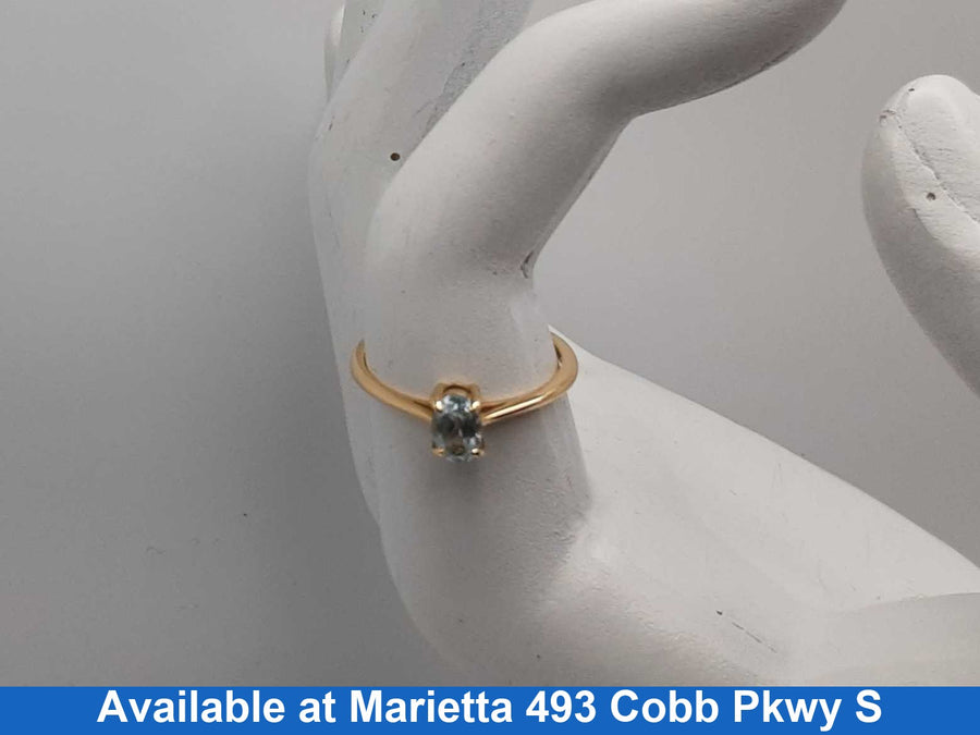 Women's Ring - Solitaire - Yellow Gold 10k (.417) 1.4 grams Size 7