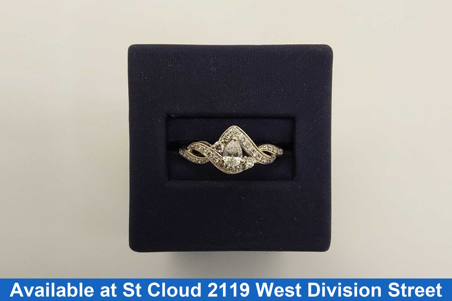 Ring - Wedding Set - White Gold 14k (.585) 3.01 grams Size 7