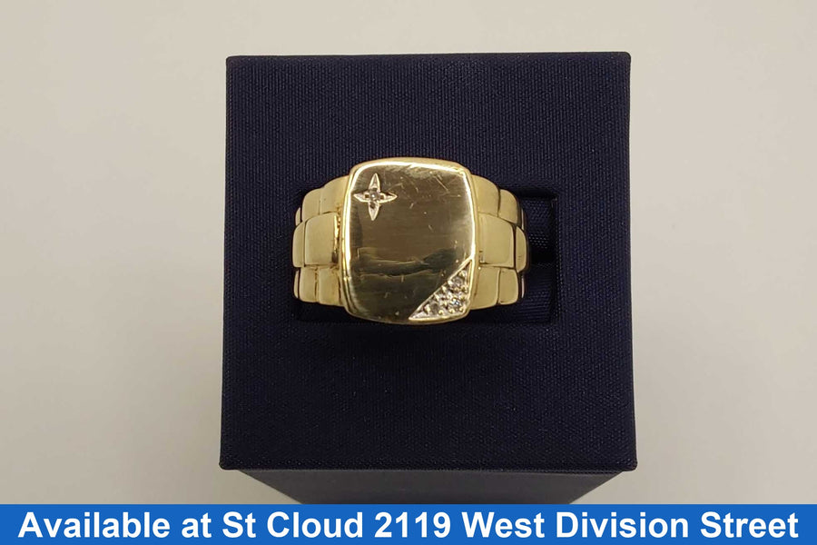 Men's Ring - Yellow Gold 14k (.585) 5.5 grams Size 11