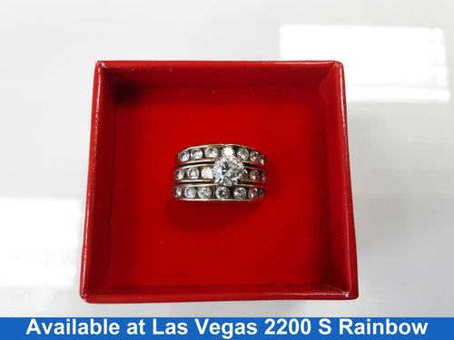 Ring - Wedding Set - Yellow Gold 14k (.585) 7.1 grams Size 7