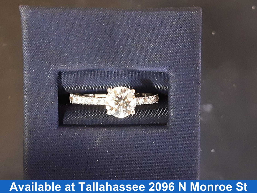 Women's Ring - Solitaire - White Gold 14k (.585) 2.7 grams Size 9.5