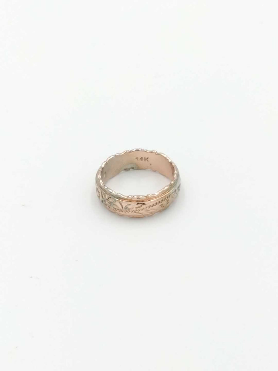 Ring - Wedding Band - Yellow Gold 14k (.585) 4.3 grams Size 7.5