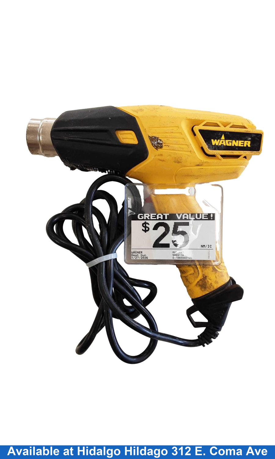 Wagner Mn55447 Yellow Heat Gun