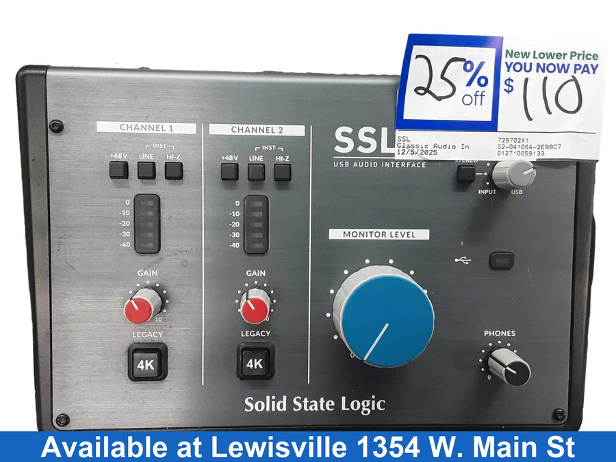 Ssl 729702x1 Black Classic Audio Interface