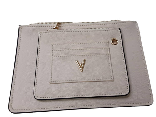 Vanessa Williams Lush Zip Pouch Vw-18 Beige / Tan Purse / Handbag