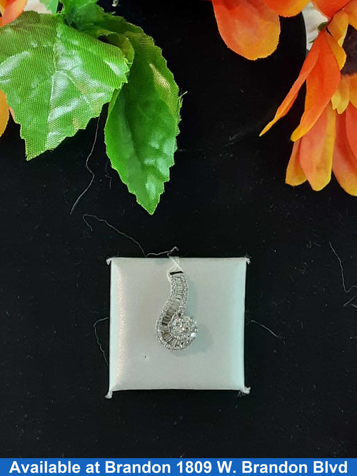 Diamond Pendant - White Gold 14k (.585) 3.9 grams