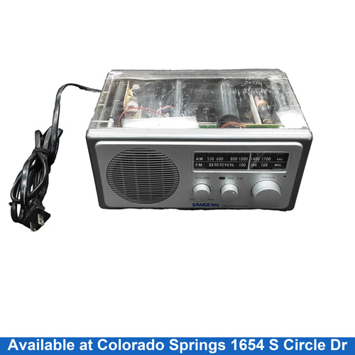 Sangean Wr-1 Clear Bookshelf Stereo with Speaker