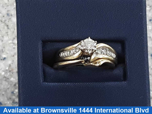 Ring - Engagement Set - Yellow Gold 10k (.417) 4.1 grams Size 6