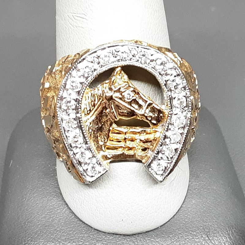 Man's Ring - Horseshoe 14k Yg 17.5 Grams