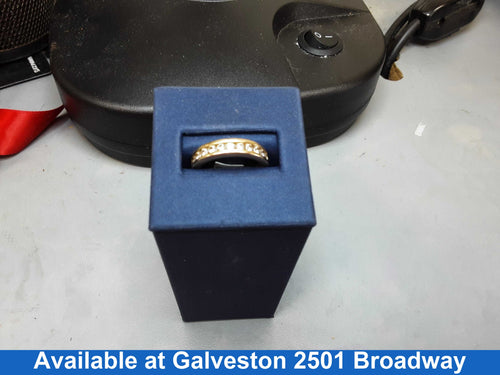 Women's Ring - Anniversary - Yellow Gold 14k (.585) 4.4 grams Size 7.5
