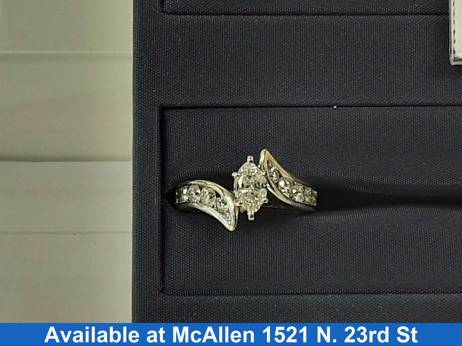 Ring - Engagement Set - White Gold 14k (.585) 6.3 grams Size 8
