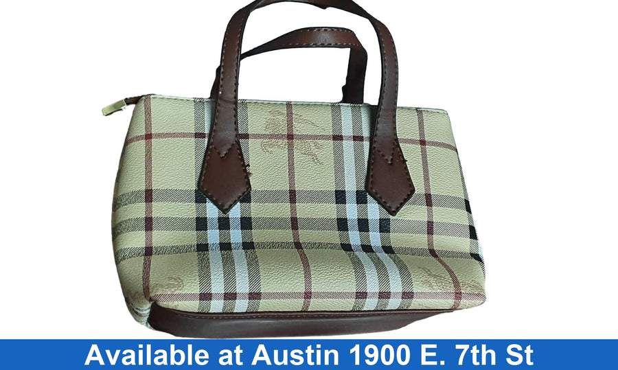 Burberry Mini Vintage Check Two-handle Yellow Purse / Handbag
