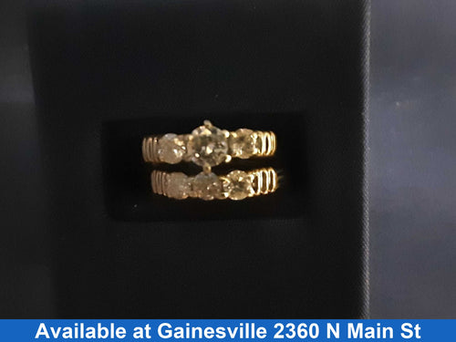 Ring - Engagement Set - Yellow Gold 14k (.585) 6.8 grams Size 4