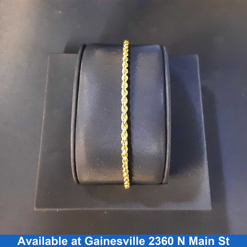 Rope Bracelet - Yellow Gold 10k (.417) 1.6 grams 7 inch