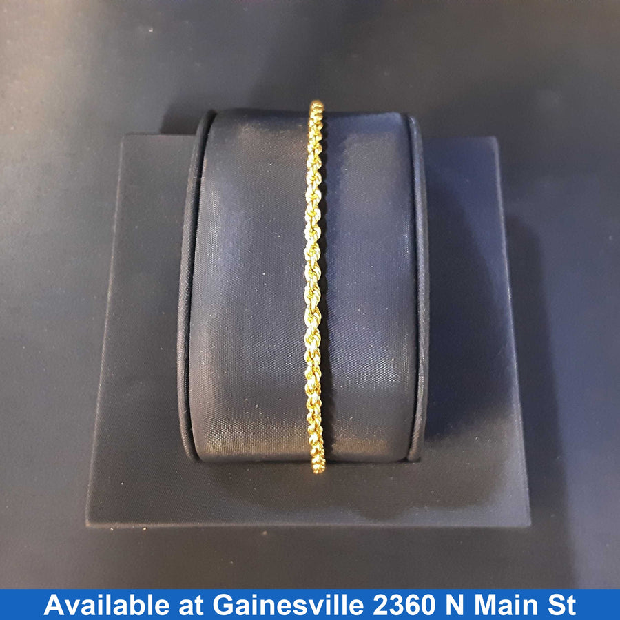 Rope Bracelet - Yellow Gold 10k (.417) 1.6 grams 7 inch