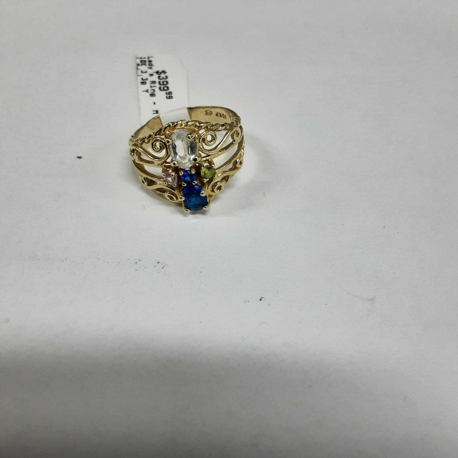 Women's Ring - Mother's - Yellow Gold 10k (.417) 3.3 grams Size 8.5