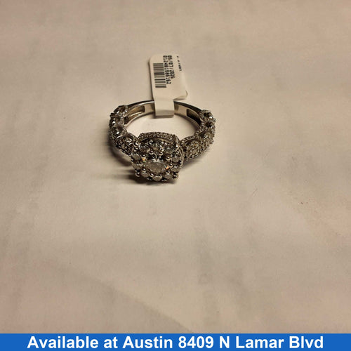 Women's Ring - Solitaire - Silver 5.6 grams Size 9.5