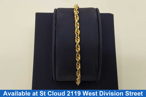 Rope Bracelet - Yellow Gold 10k (.417) 10.14 grams 8 inch