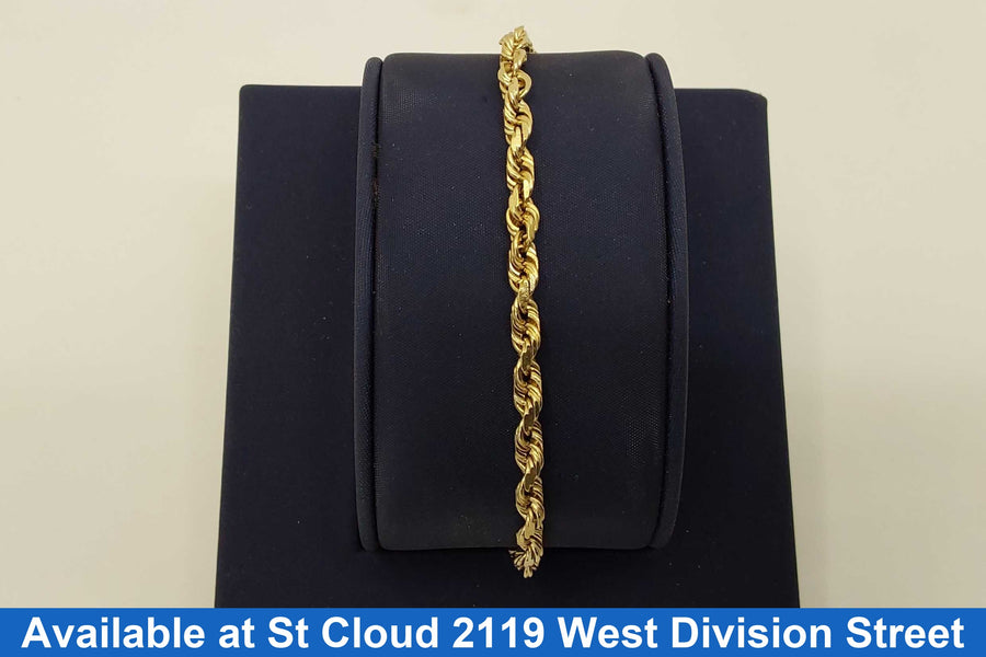 Rope Bracelet - Yellow Gold 10k (.417) 10.14 grams 8 inch
