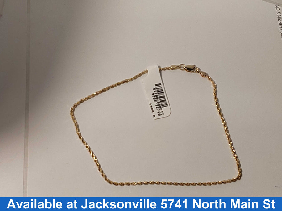 Rope Bracelet - Yellow Gold 14k (.585) 2 grams 7 inch