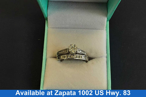 Ring - Engagement Set - White Gold 10k (.417) 4.8 grams Size 7.5