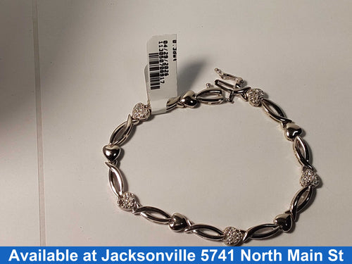 Tennis Bracelet - White Gold 14k (.585) 10.7 grams 7 inch