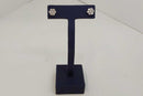 Double Stud Earrings White Gold 10k (.417) 1.93 grams