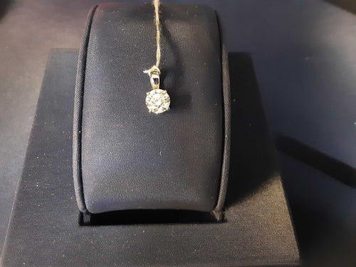 Diamond Pendant - White Gold 14k (.585) 1 grams