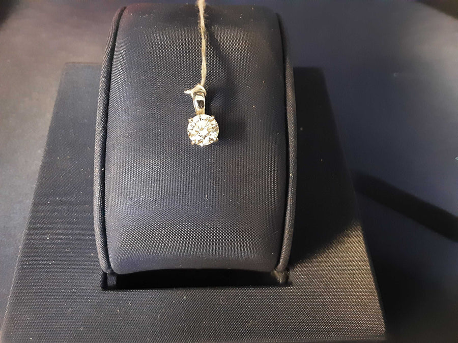 Diamond Pendant - White Gold 14k (.585) 1 grams