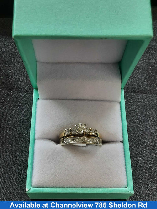 Ring - Engagement Set - Yellow Gold 14k (.585) 5.4 grams Size 6