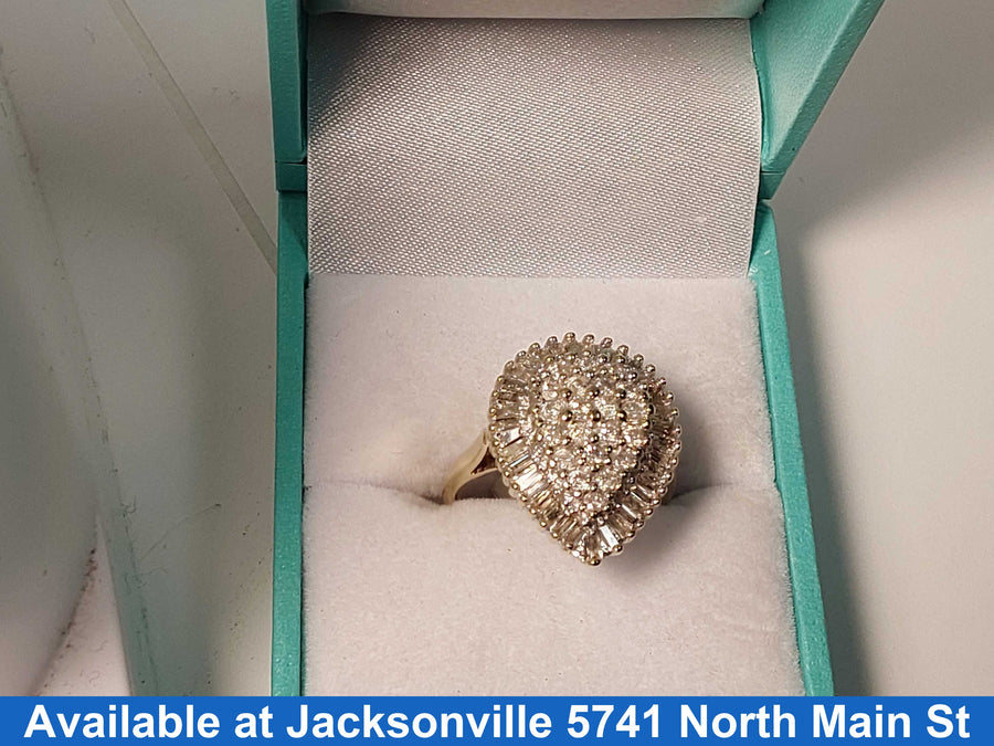 Women's Ring - Yellow Gold 10k (.417) 5.4 grams Size 7.5