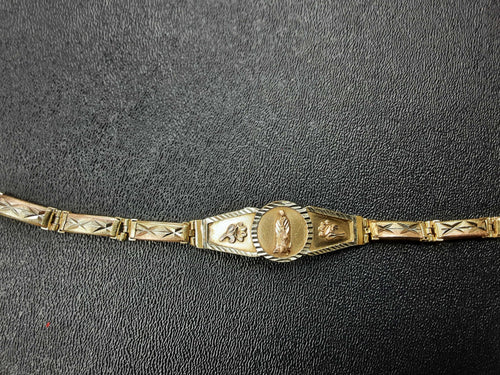ID Bracelet - Tricolor Gold 14k (.585) 14.4 grams 8 inch
