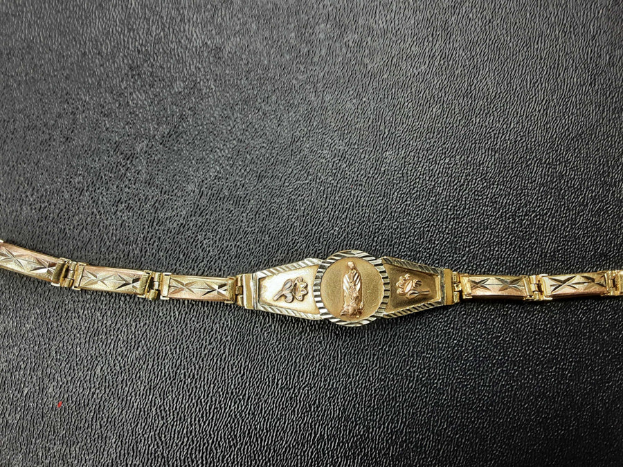 ID Bracelet - Tricolor Gold 14k (.585) 14.4 grams 8 inch