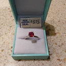 Women's Ring - Solitaire - White Gold 14k (.585) 2.5 grams Size 6.5