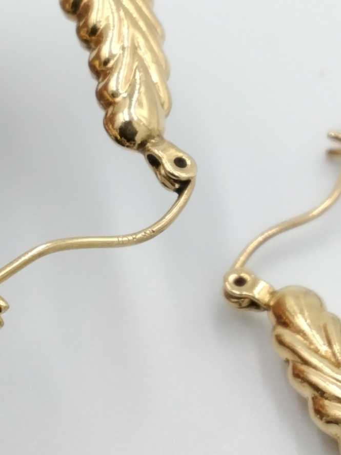 Shrimp Earrings - Yellow Gold 10k (.417) 4.6 grams